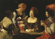 Georges de La Tour The Card-Sharp with the Ace of Spades (mk08) oil painting on canvas